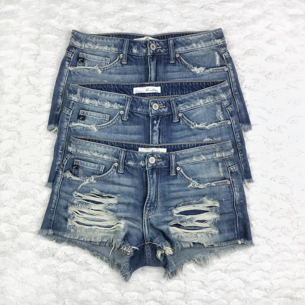 KanCan Distressed Cutoff Jean Shorts - Picture 2 of 8